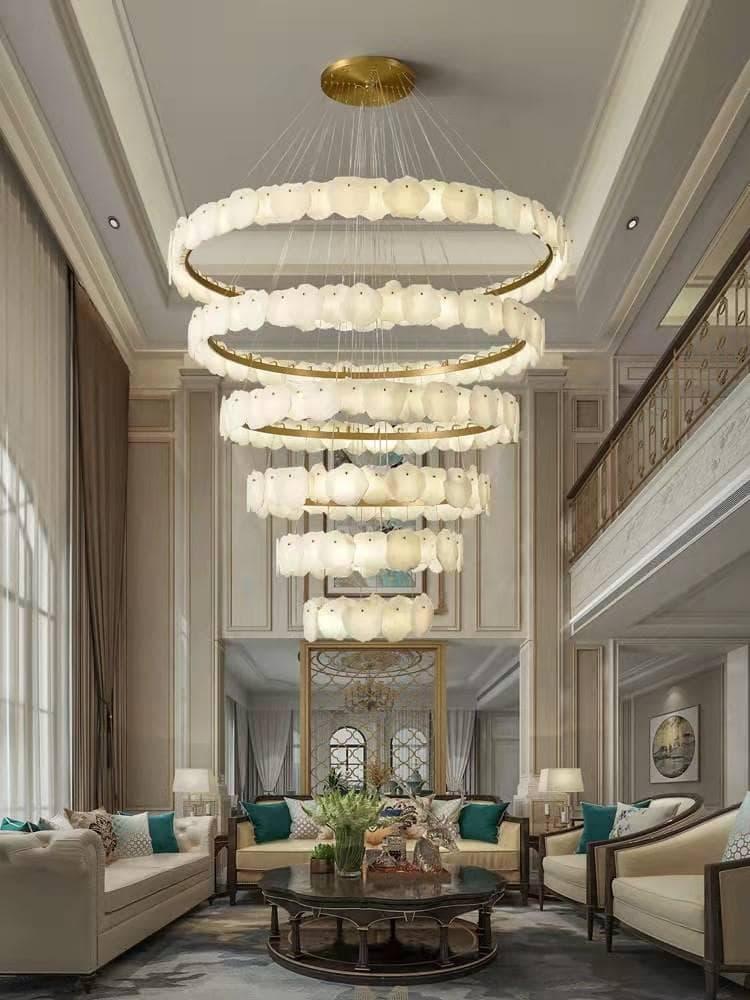 Metavaya Chandelier Multi-tiered Burton marble chandelier