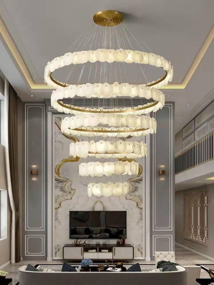 Metavaya Chandelier Multi-tiered Burton marble chandelier