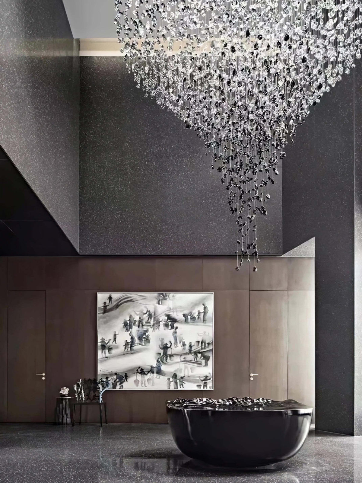 Metavaya Chandelier Multicolor Crystal Stone Chandelier