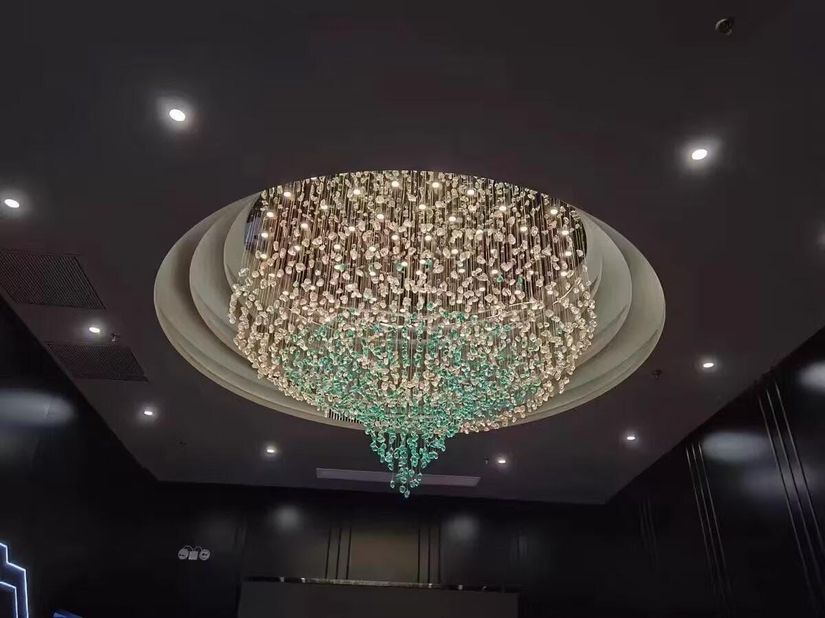 Metavaya Chandelier Multicolor Crystal Stone Chandelier