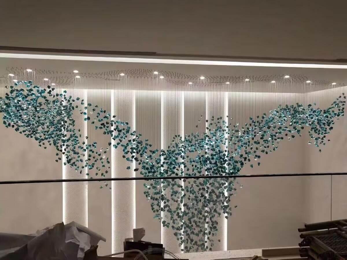 Metavaya Chandelier Multicolor Crystal Stone Chandelier
