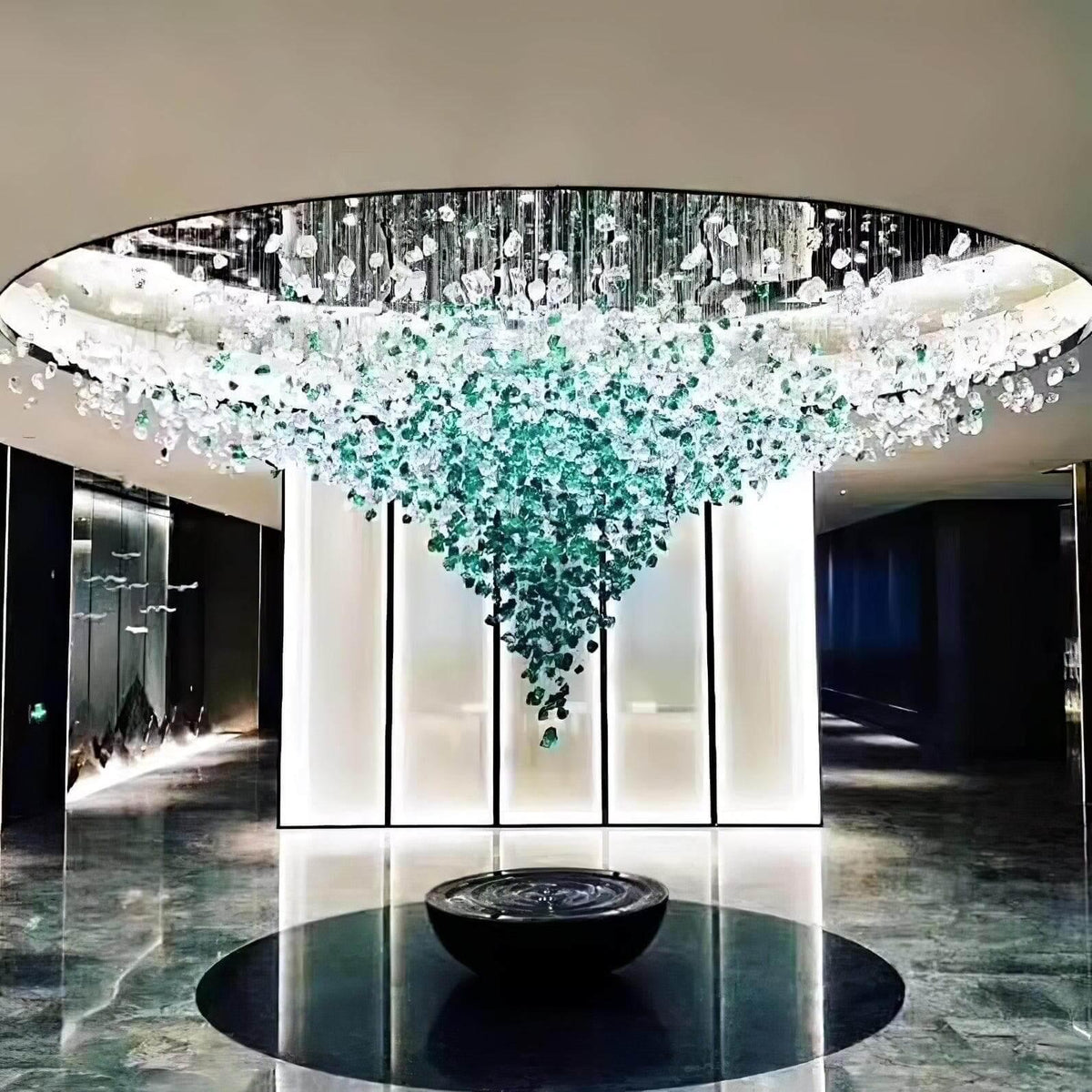 Metavaya Chandelier Multicolor Crystal Stone Chandelier