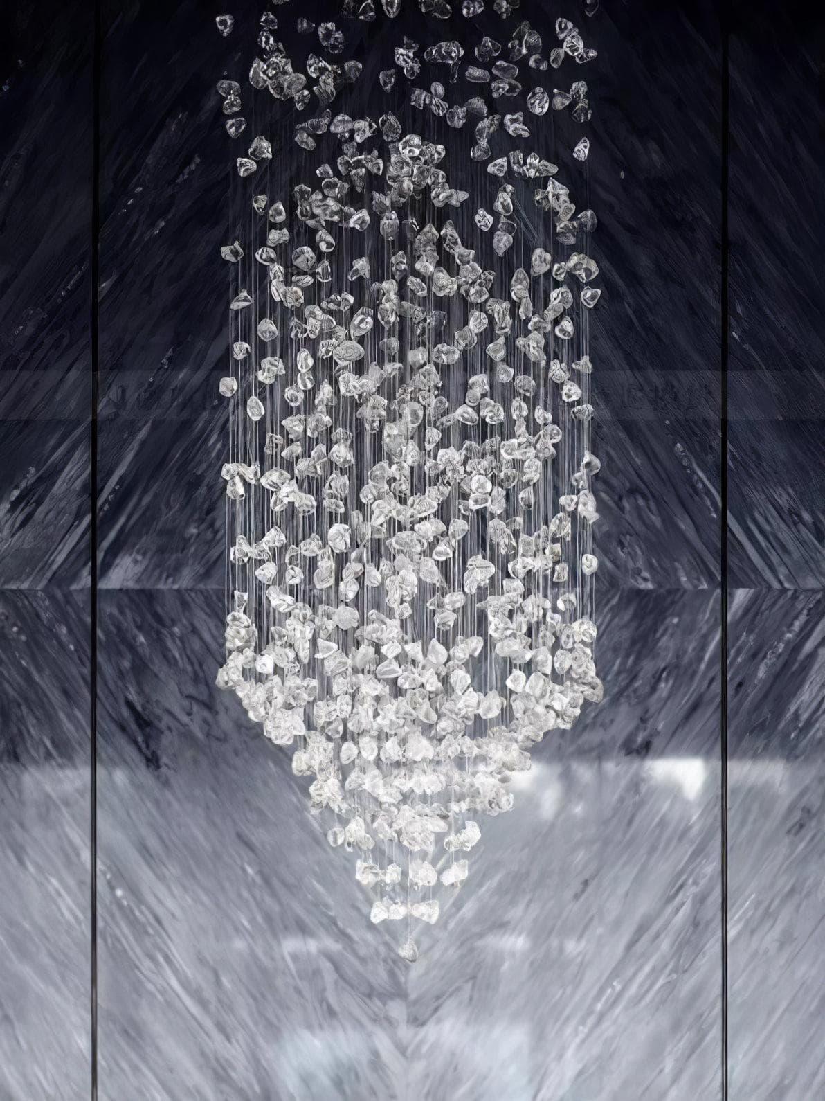 Metavaya Chandelier Multicolor Crystal Stone Chandelier