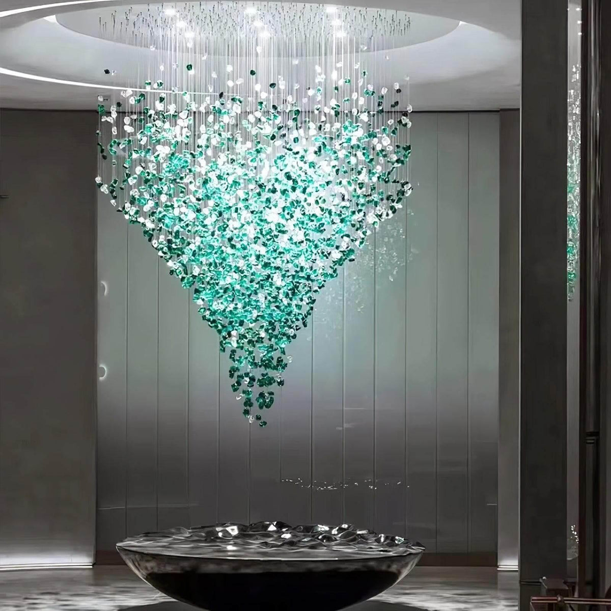 Metavaya Chandelier Multicolor Crystal Stone Chandelier