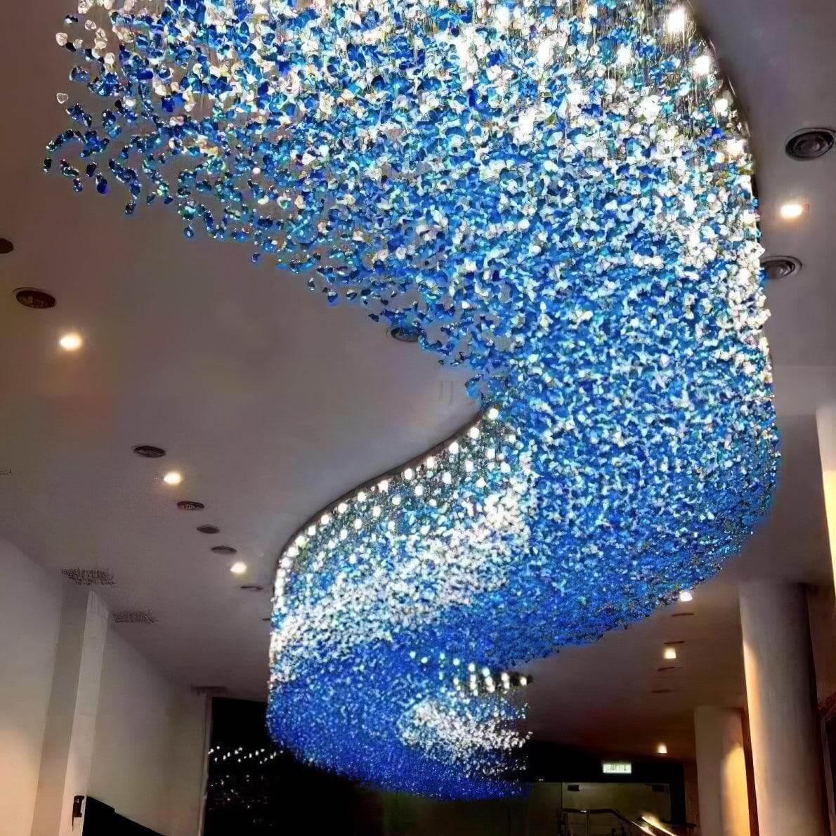 Metavaya Chandelier Multicolor Crystal Stone Chandelier