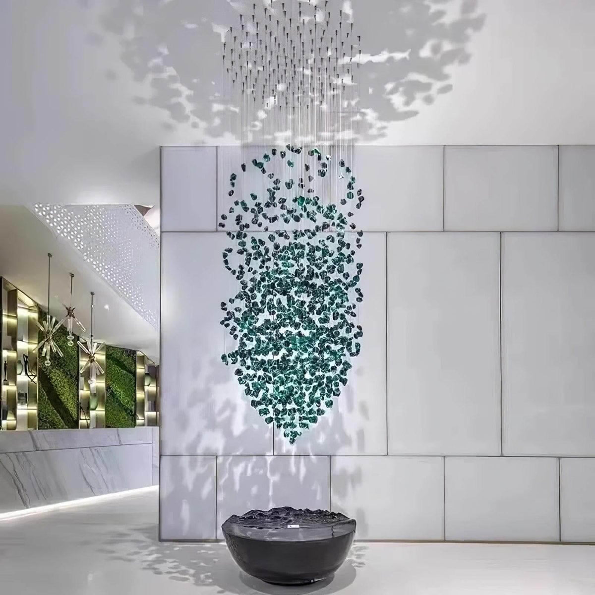 Metavaya Chandelier Multicolor Crystal Stone Chandelier