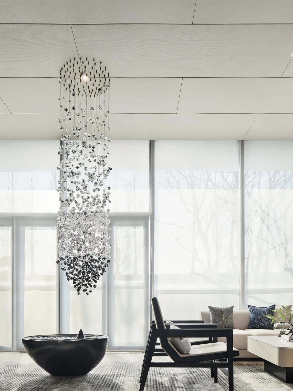 Metavaya Chandelier Multicolor Crystal Stone Chandelier