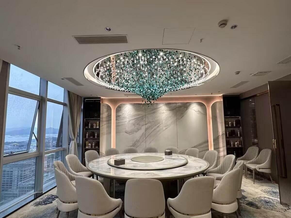 Metavaya Chandelier Multicolor Crystal Stone Chandelier