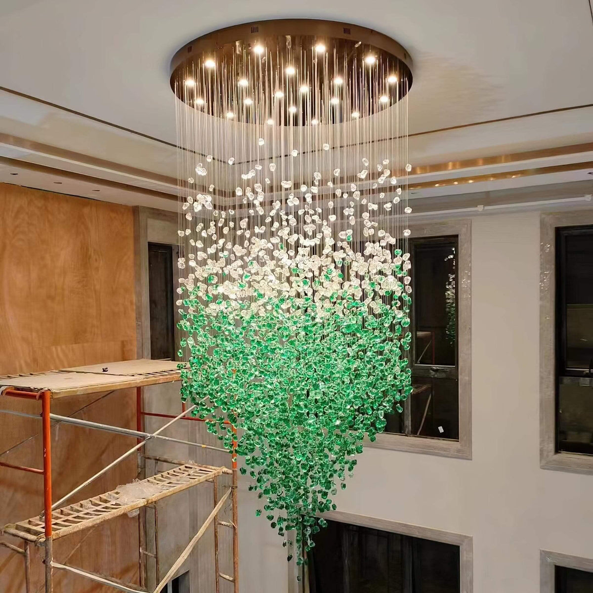 Metavaya Chandelier Multicolor Crystal Stone Chandelier