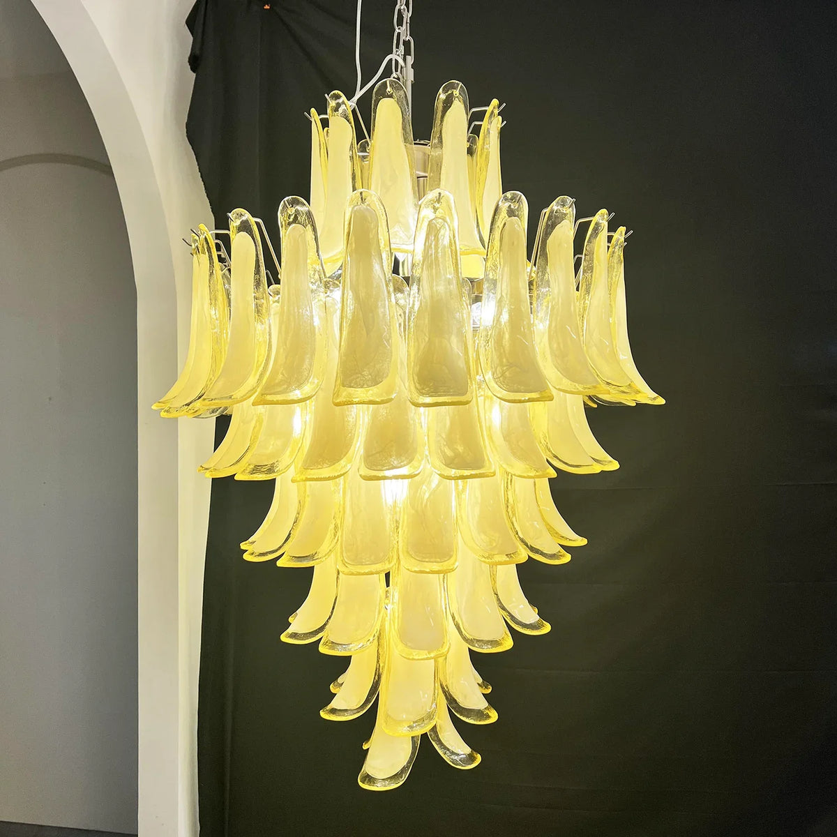 Caramel Petals Glass Chandelier - view 5 | Metavaya