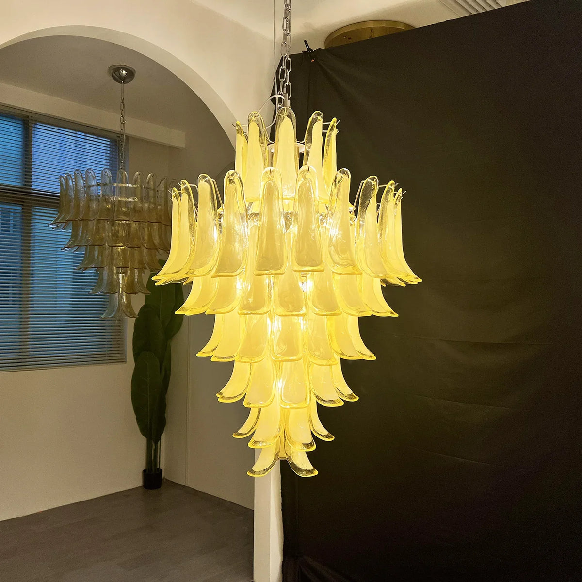 Caramel Petals Glass Chandelier - view 6 | Metavaya