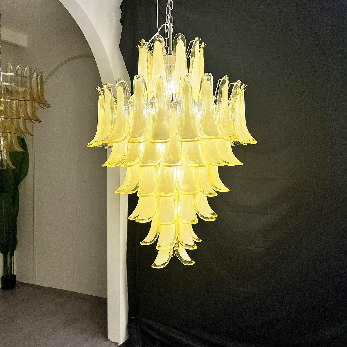 Caramel Petals Glass Chandelier - view 8 | Metavaya