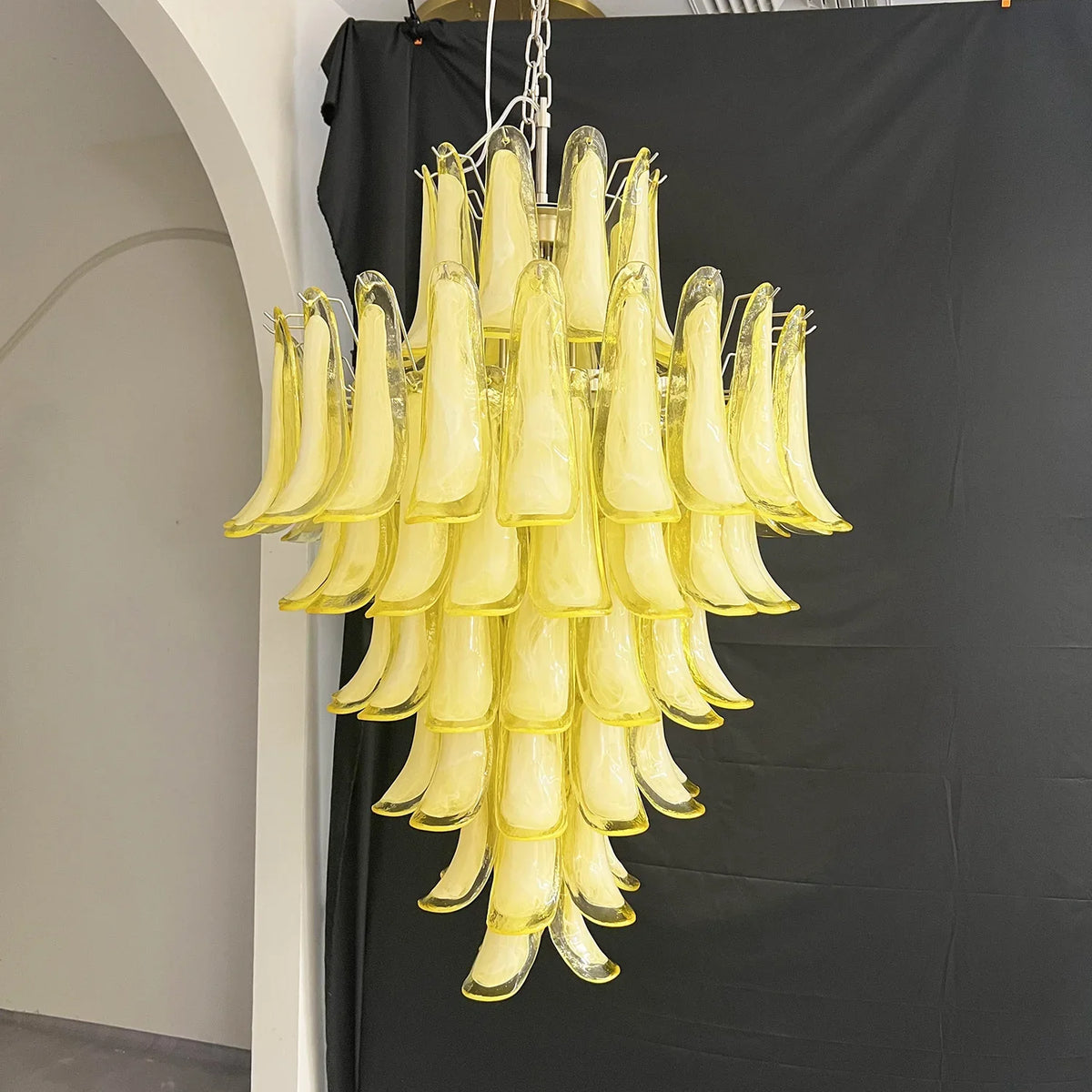 Caramel Petals Glass Chandelier - view 3 | Metavaya