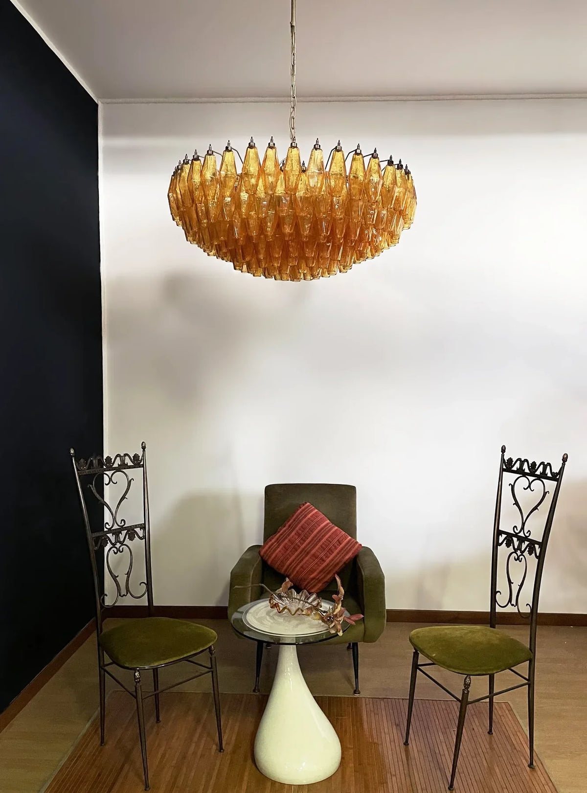 Faceted Amber Chandelier - view 5 | Metavaya