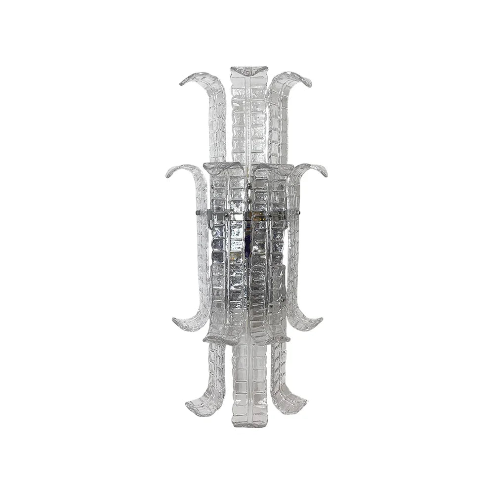 Leaf Shaped Transparent Glass Wall Lamp - view 15 | Metavaya