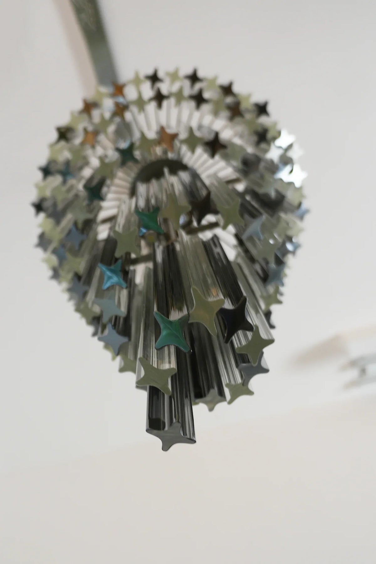 Transparent Smoked Quadriedri Prism Chandelier - view 16 | Metavaya