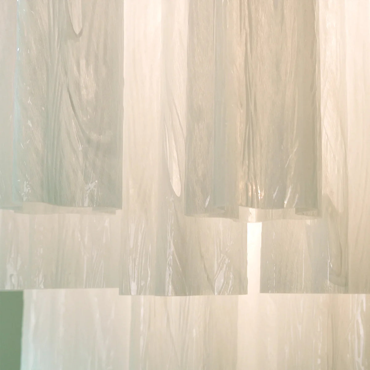 White Glass Tube Chandelier - view 20 | Metavaya
