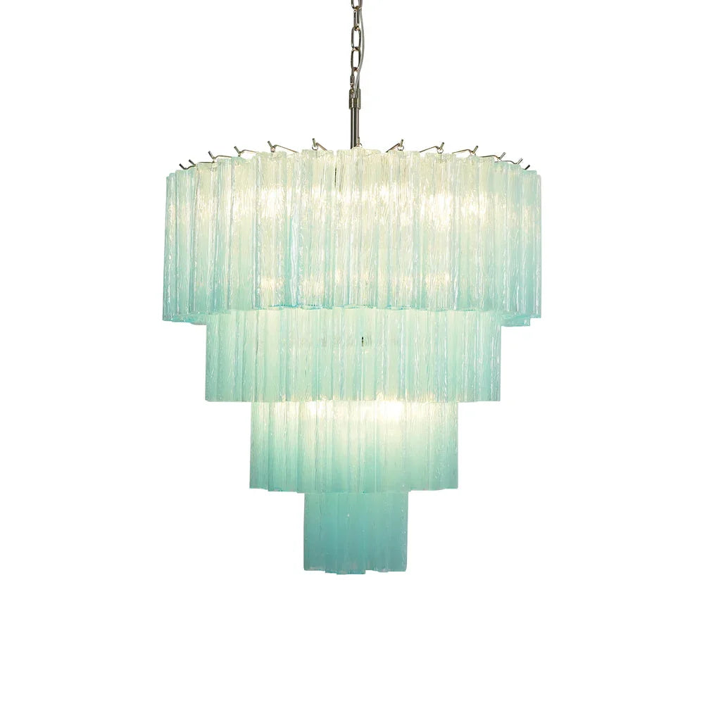 Blue Glass Tubes Chandelier | Metavaya