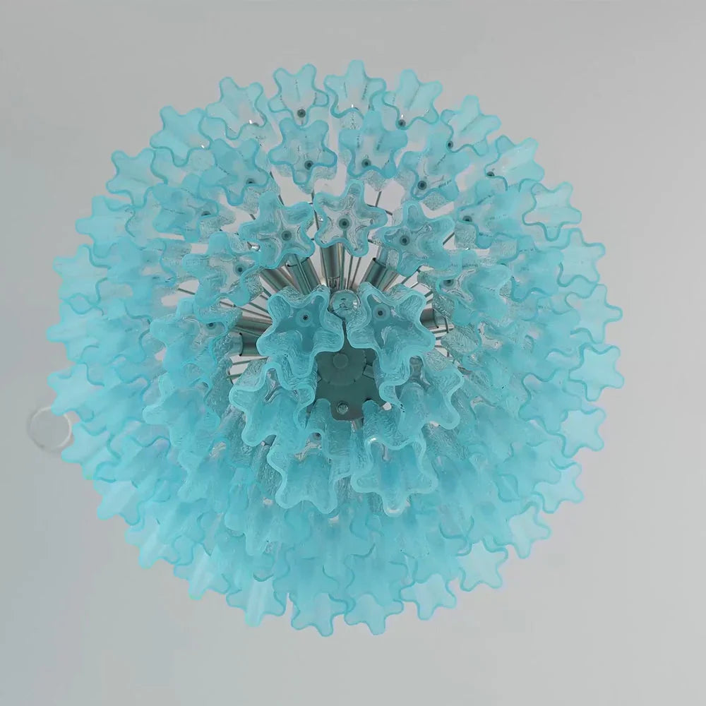 Blue Glass Tubes Chandelier - view 16 | Metavaya
