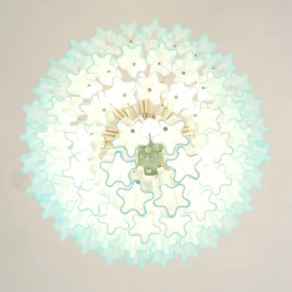 Blue Glass Tubes Chandelier - view 17 | Metavaya
