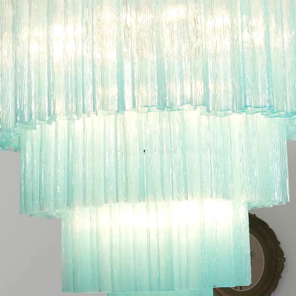 Blue Glass Tubes Chandelier - view 22 | Metavaya
