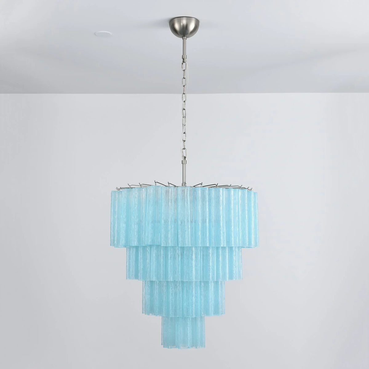 Blue Glass Tubes Chandelier - view 24 | Metavaya