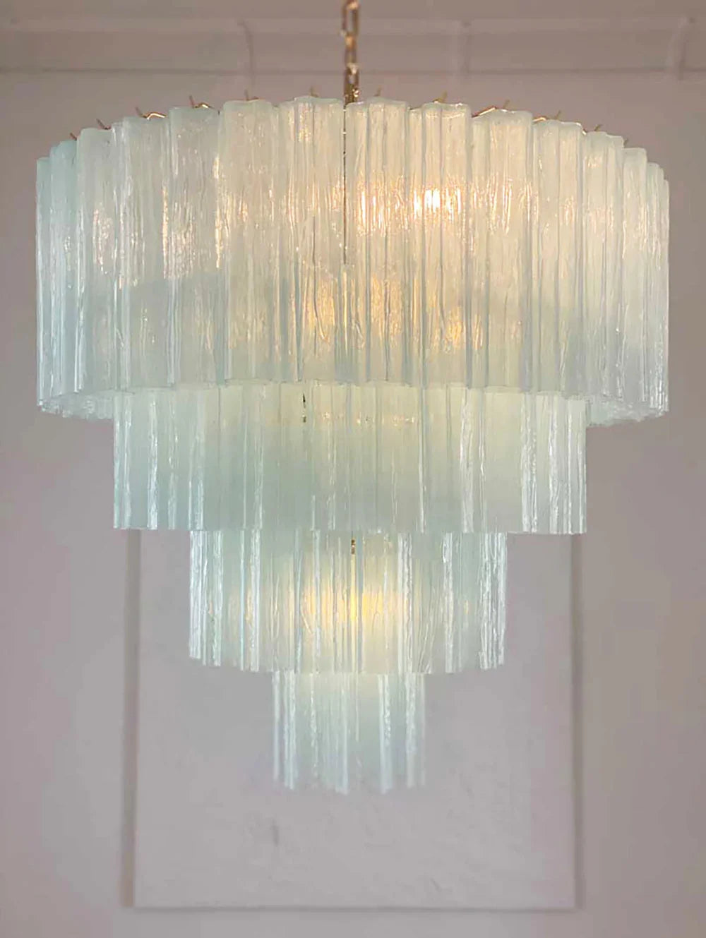Blue Glass Tubes Chandelier - view 31 | Metavaya