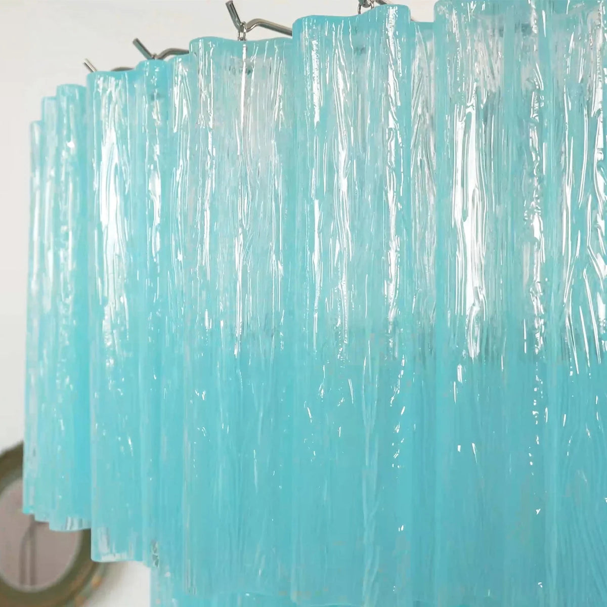 Blue Glass Tubes Chandelier - view 37 | Metavaya