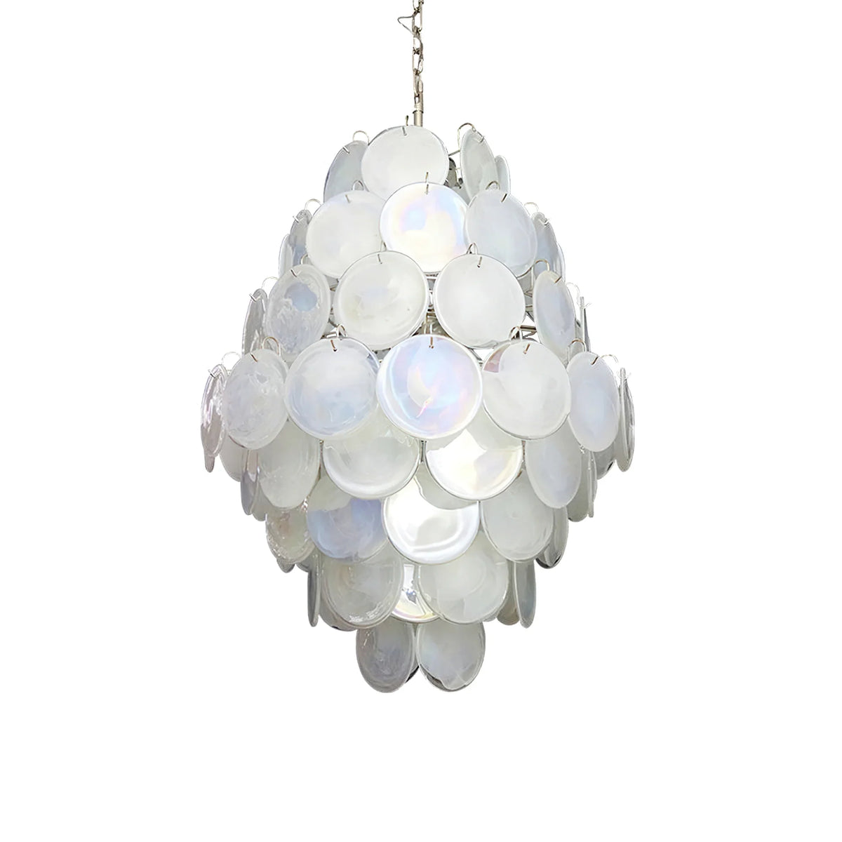 Vintage White Discs Chandelie | Metavaya