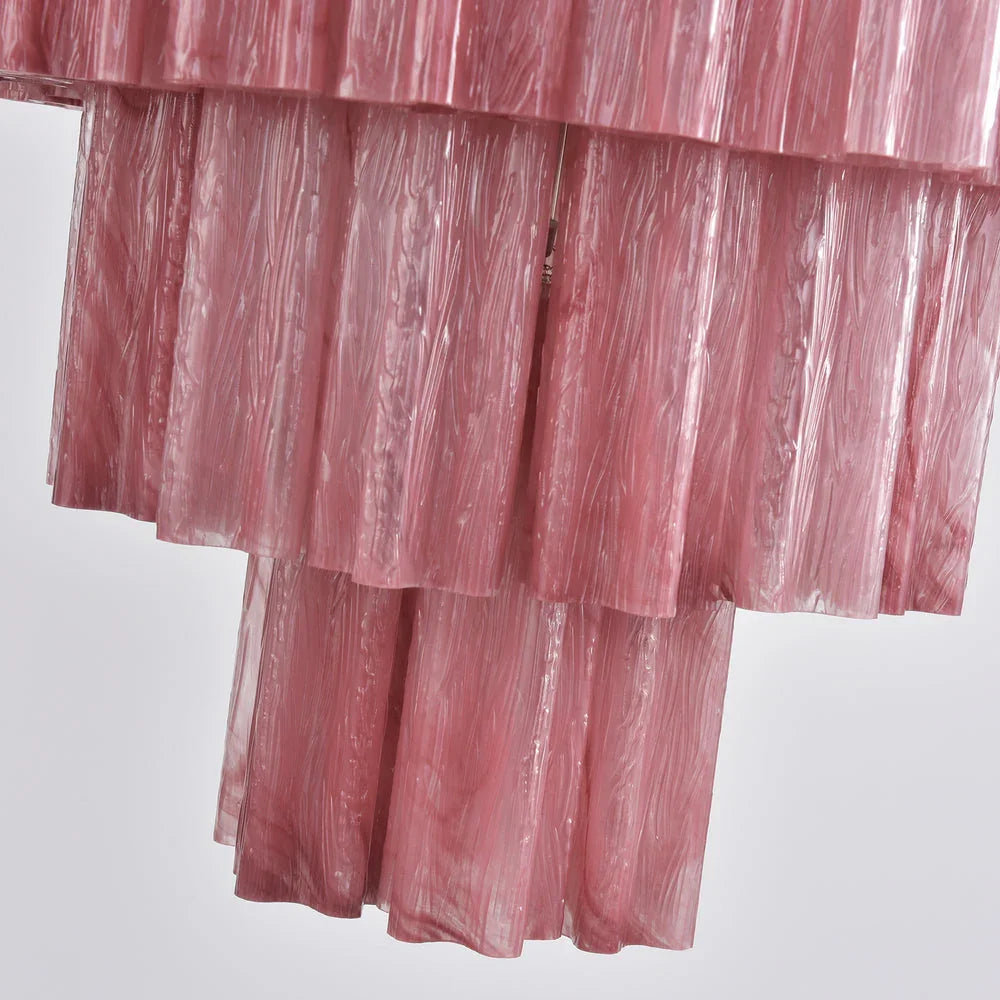 Red Glass Tubes Chandelier - view 9 | Metavaya