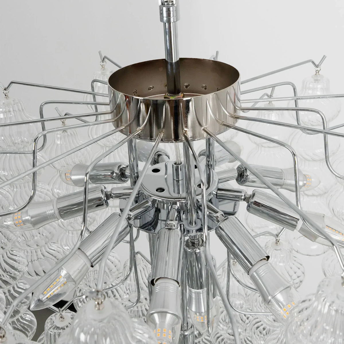 Ripple Glass Tube Chandelier - view 7 | Metavaya