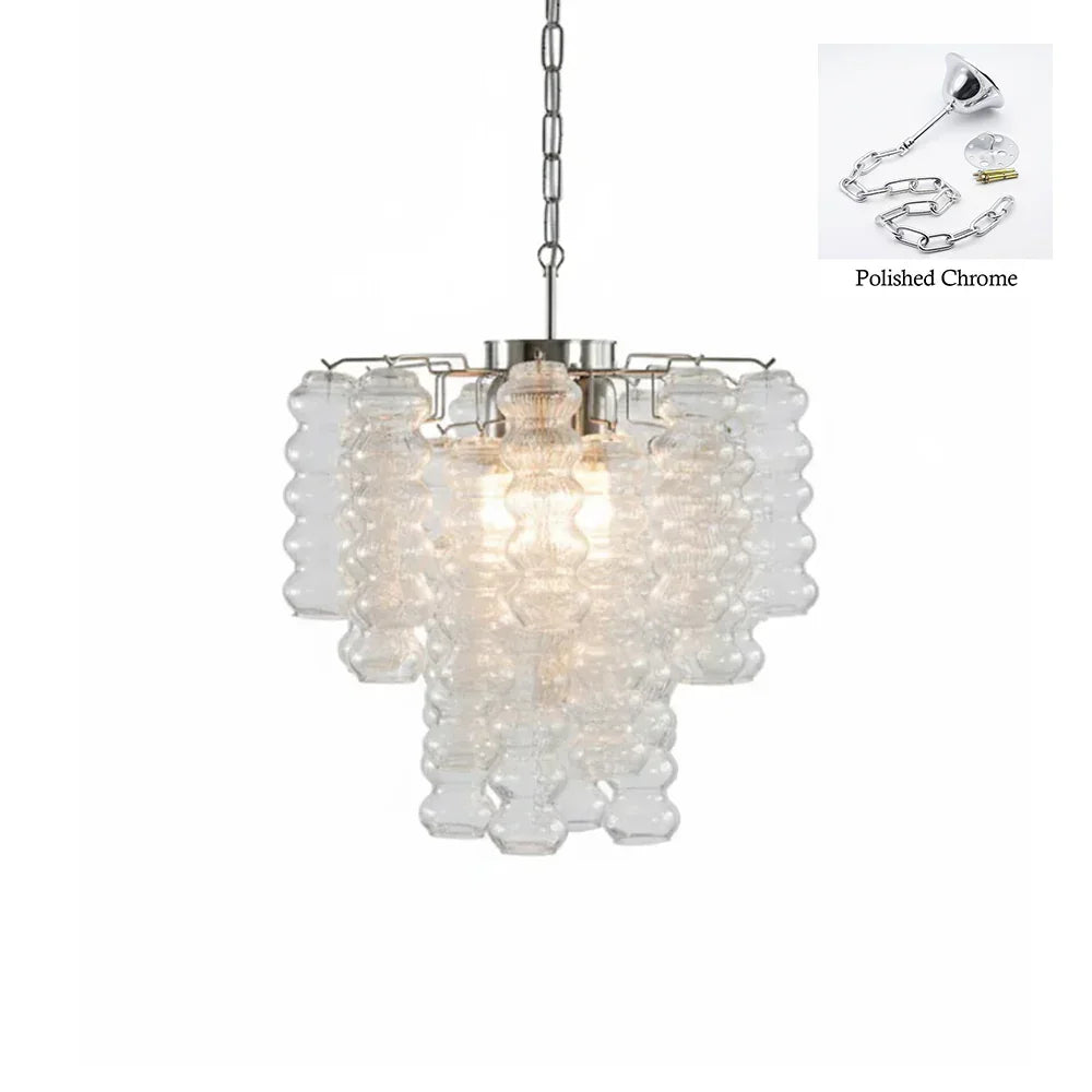 Ripple Glass Tube Chandelier - view 11 | Metavaya