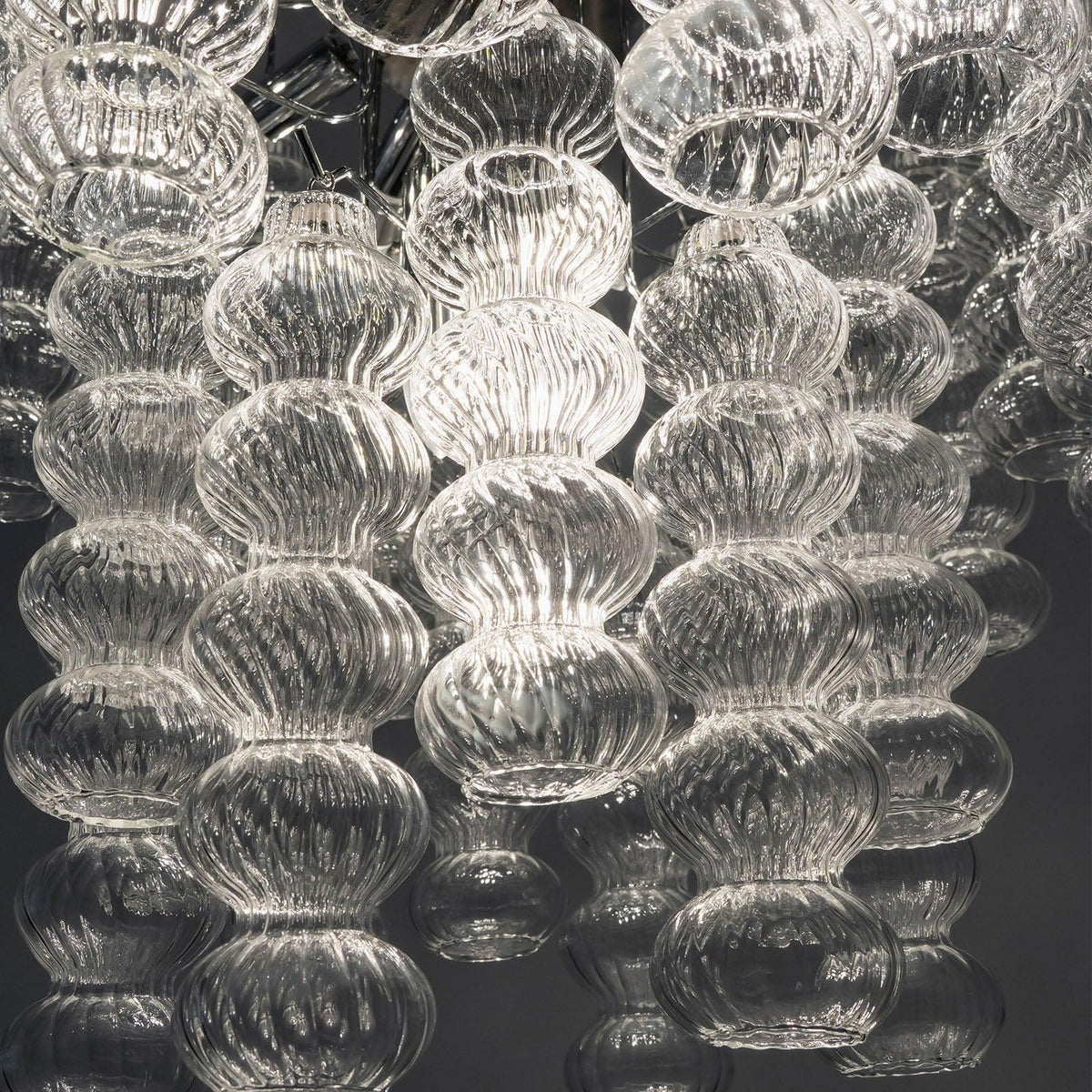 Ripple Glass Tube Chandelier - view 9 | Metavaya