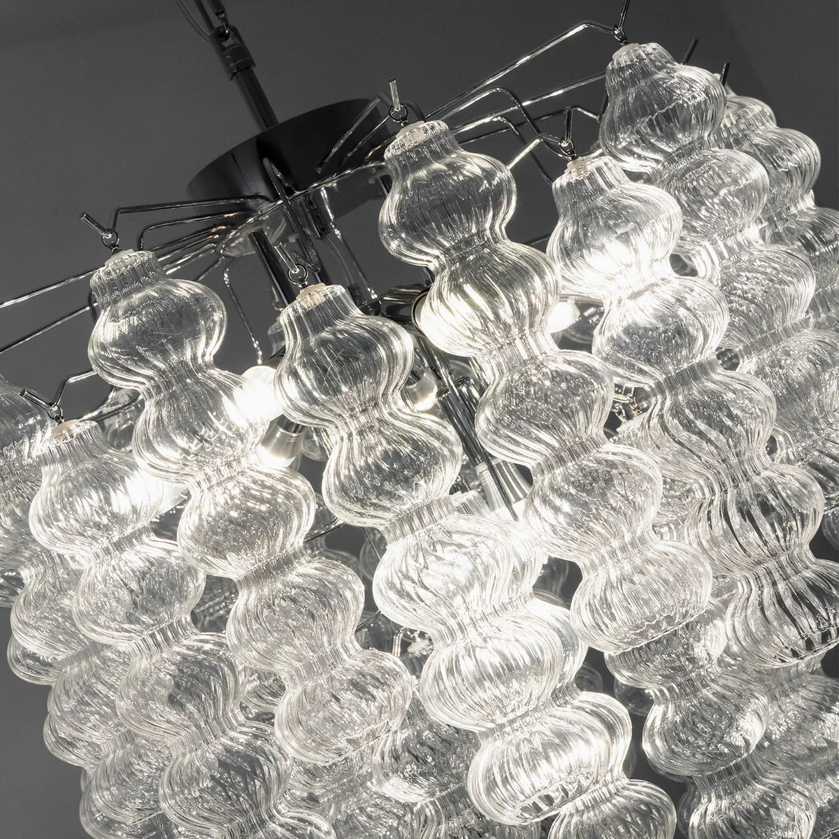 Ripple Glass Tube Chandelier - view 10 | Metavaya