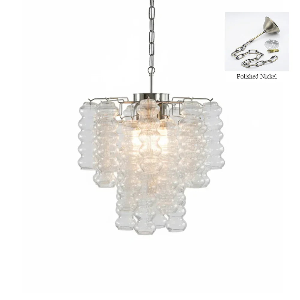Ripple Glass Tube Chandelier - view 13 | Metavaya