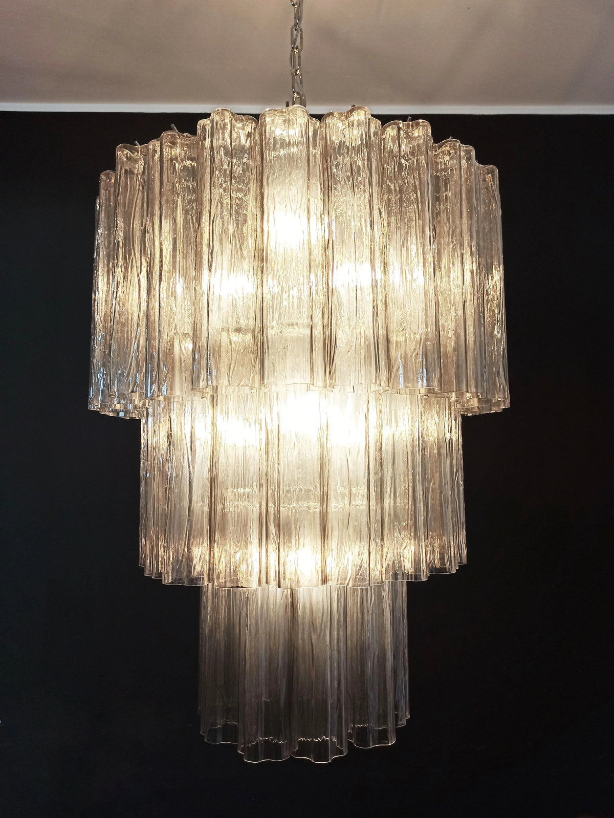Smoked Tubes Chandelier - view 12 | Metavaya