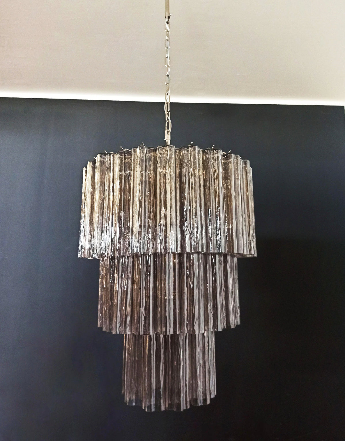 Smoked Tubes Chandelier - view 14 | Metavaya