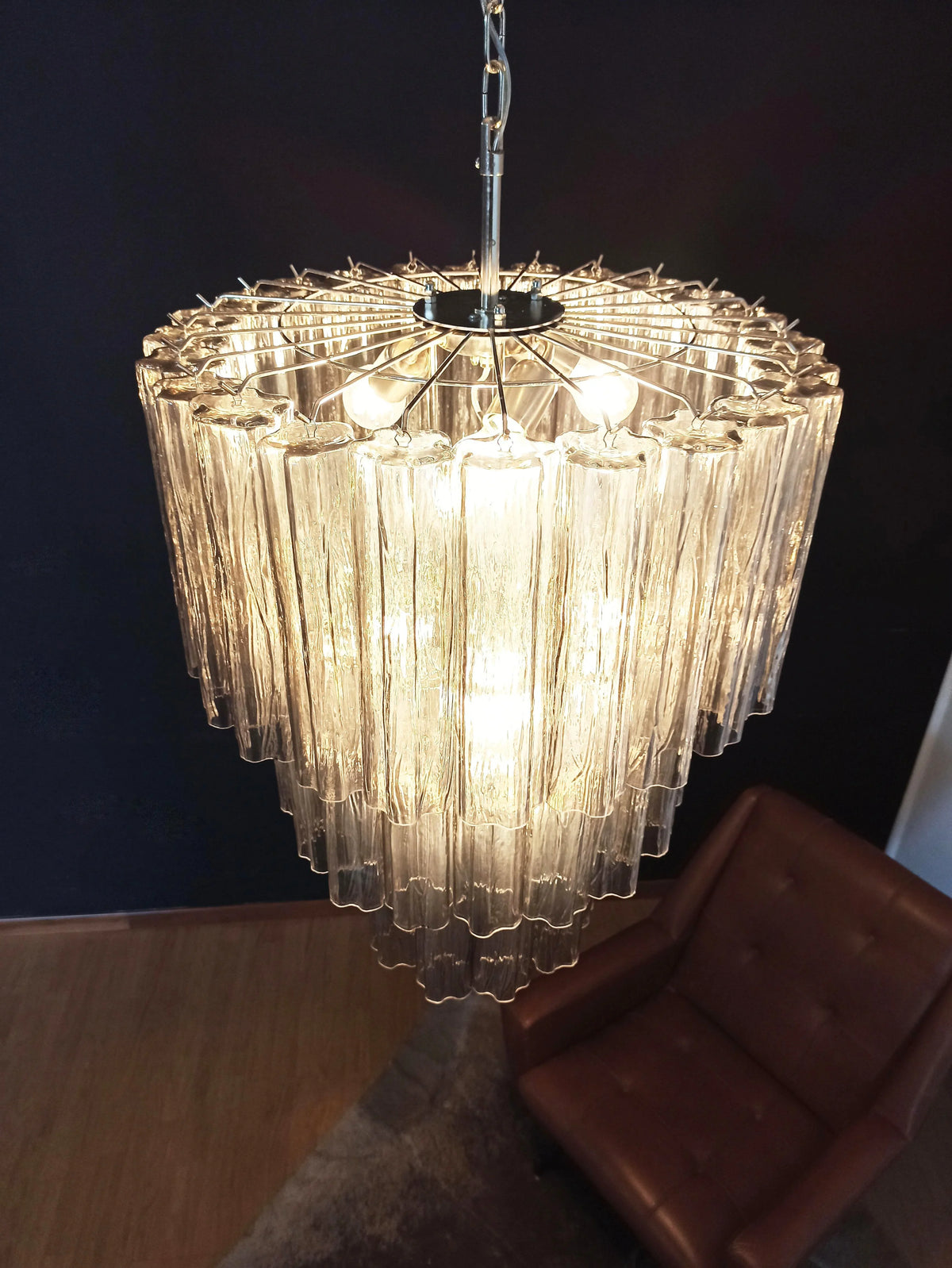 Smoked Tubes Chandelier - view 15 | Metavaya