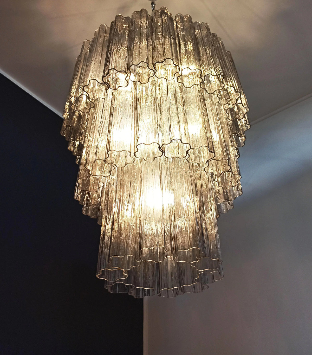 Smoked Tubes Chandelier - view 16 | Metavaya