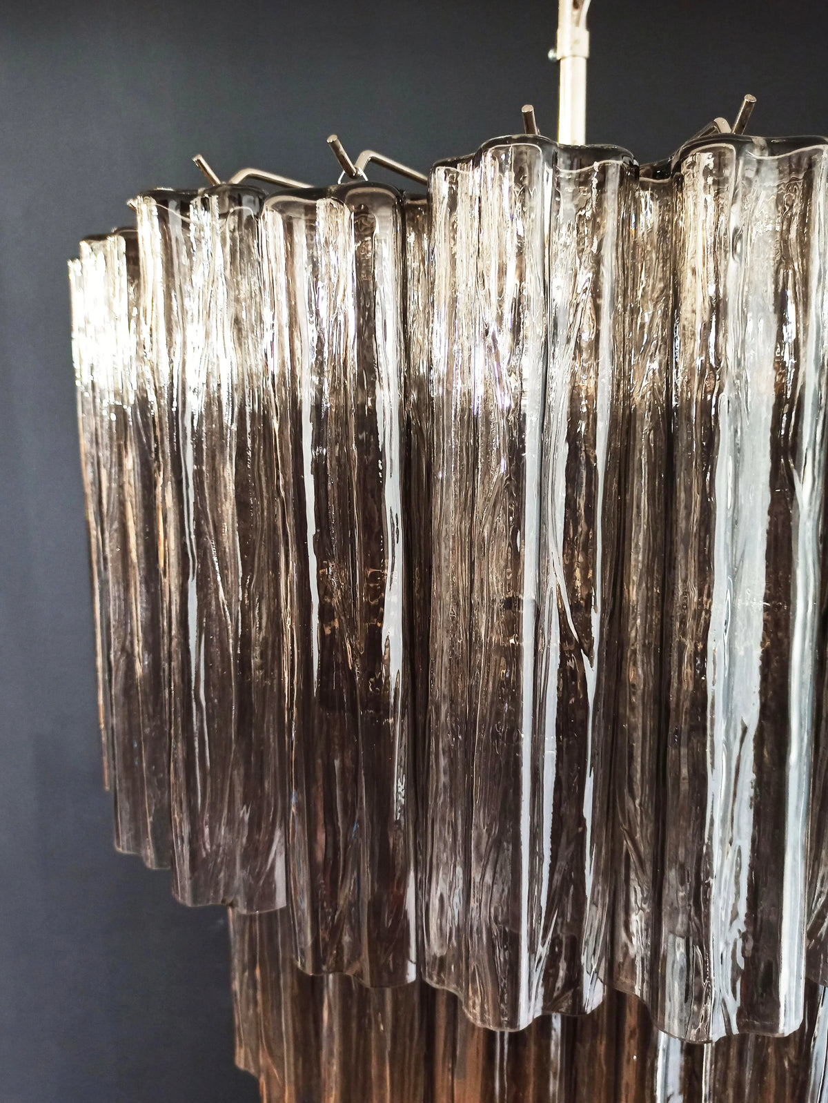 Smoked Tubes Chandelier - view 18 | Metavaya
