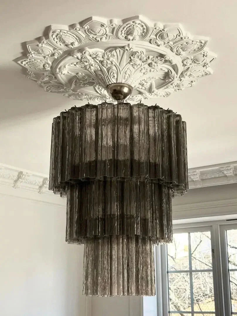 Smoked Tubes Chandelier - view 10 | Metavaya