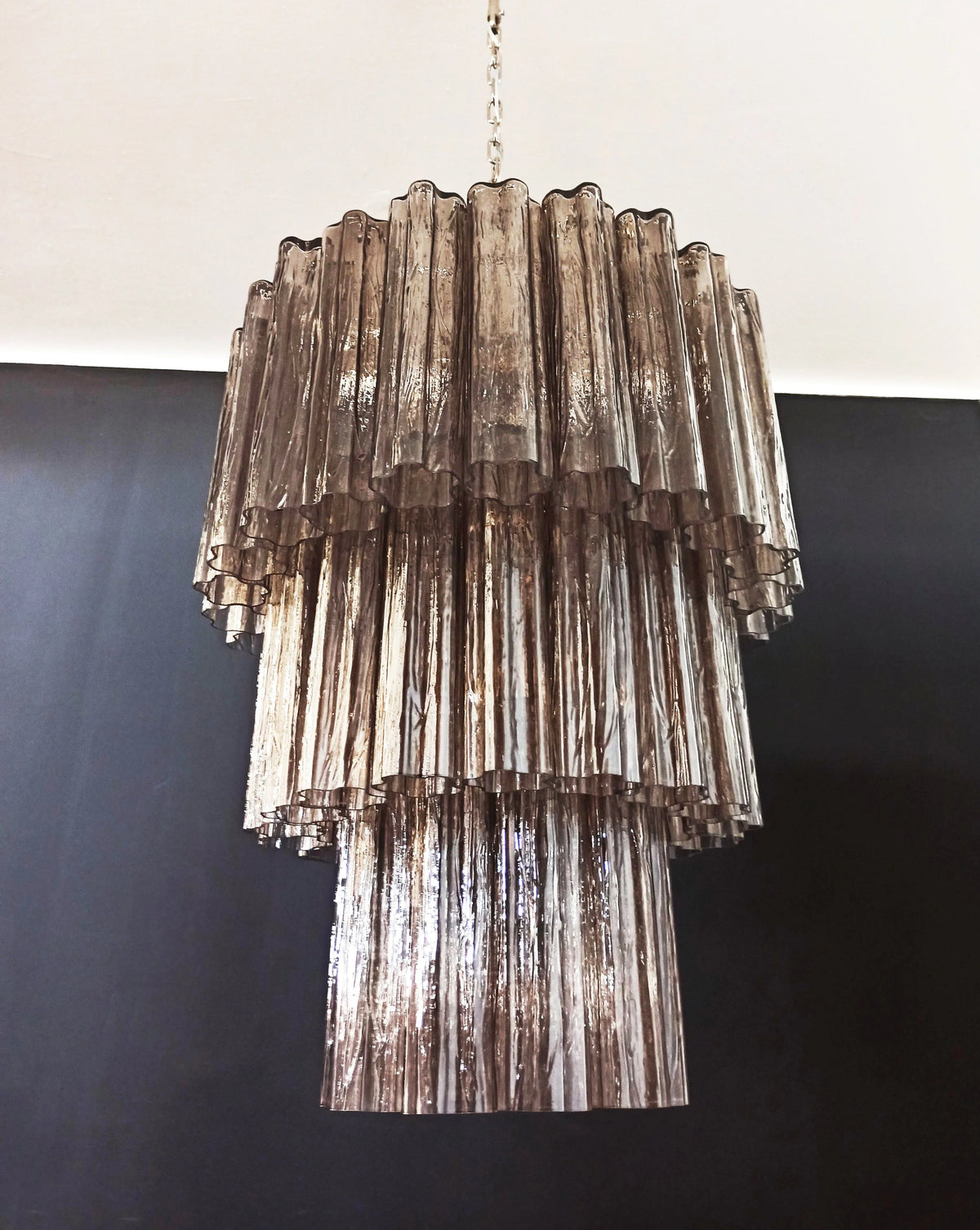 Smoked Tubes Chandelier - view 11 | Metavaya