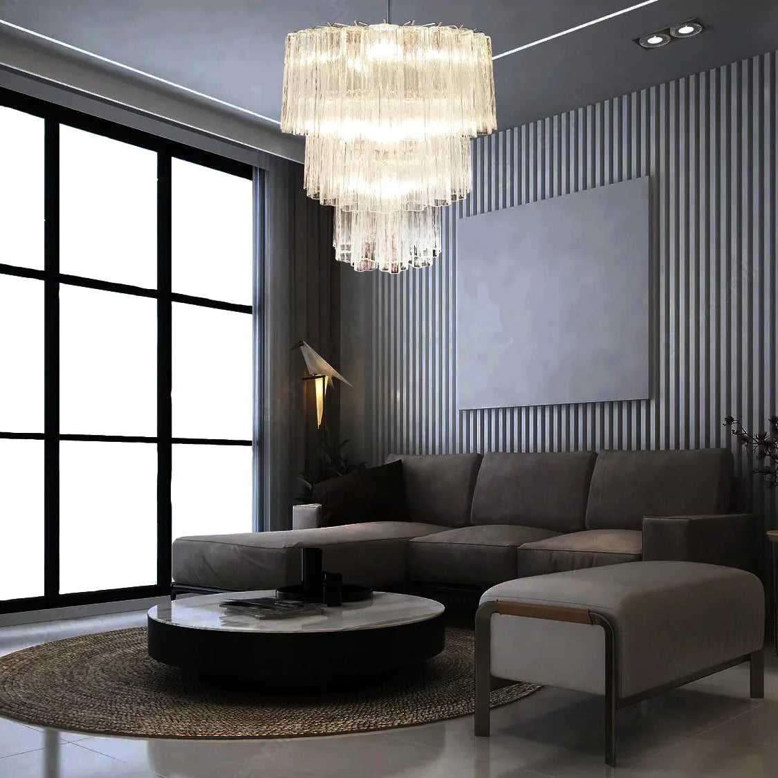 Transparent Tubes Chandelier - view 13 | Metavaya