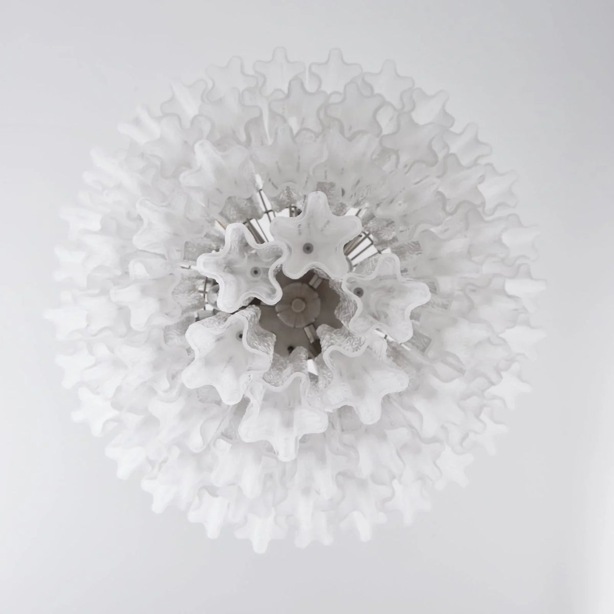 White Glass Tubes Chandelier - view 14 | Metavaya