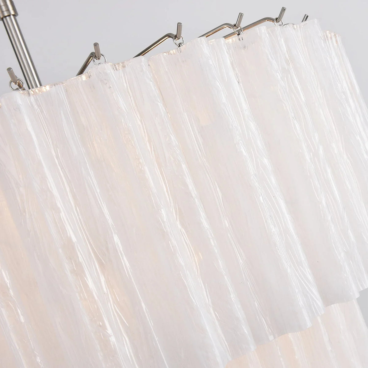 White Glass Tubes Chandelier - view 15 | Metavaya