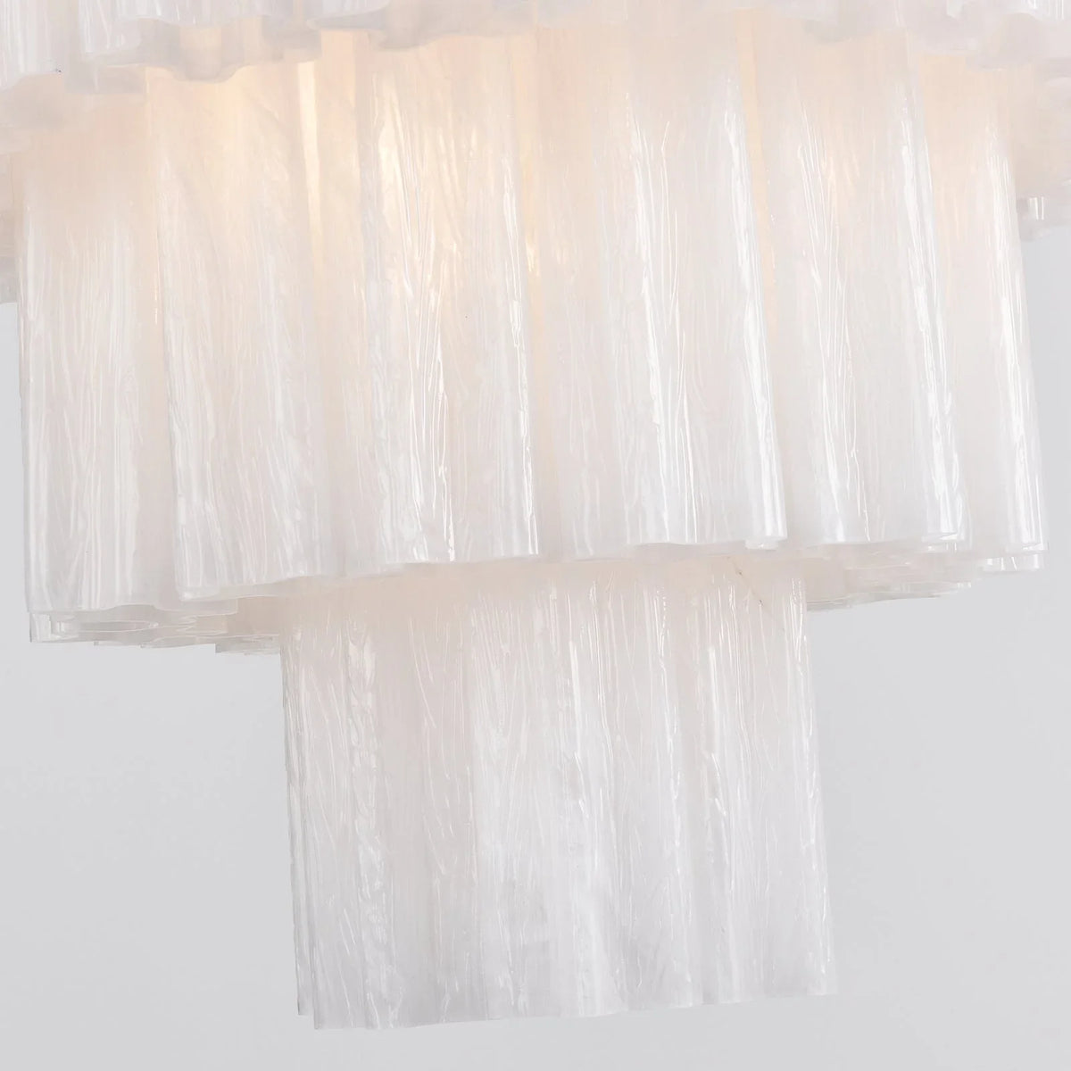 White Glass Tubes Chandelier - view 18 | Metavaya
