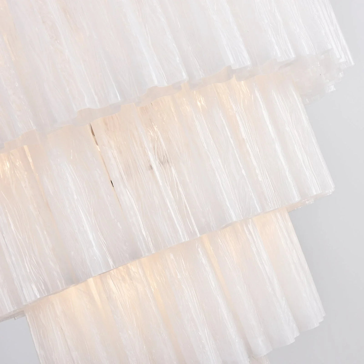 White Glass Tubes Chandelier - view 19 | Metavaya