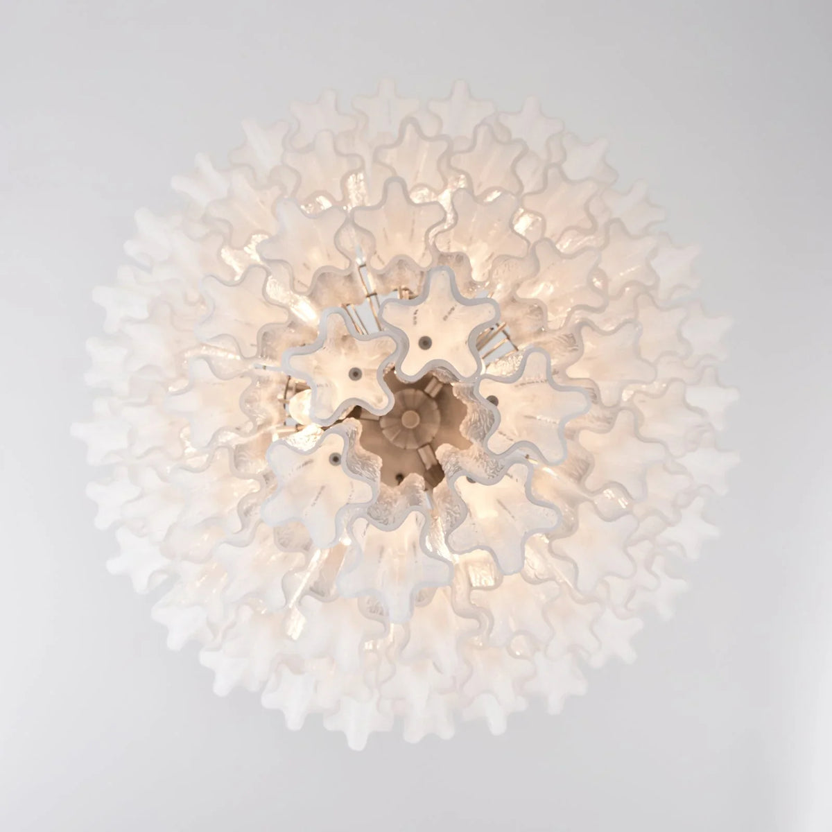 White Glass Tubes Chandelier - view 22 | Metavaya