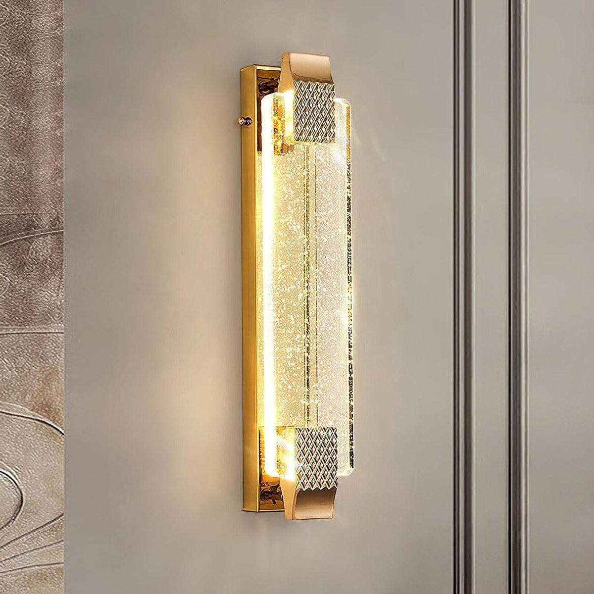 Metavaya Wall lamp Dia 10cm x H 40cm / ∅ 3.9″ x H 15.7″ / Gold / Warm Light Must Sconce 6938617812904 M2023110601-1