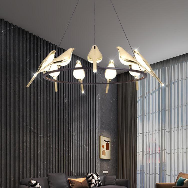 Metavaya Chandelier 9 headsSize: Dia 100cm x H 150cm / ∅39.4″ x H 59.1″ / Golden / Warm Light Nomi Chandelier 662668848891 M2023122806-3 Nomi Chandelier|Nomi series lighting